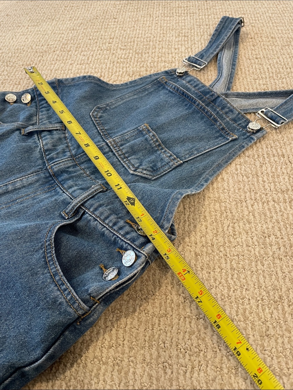 EDIKTED denim Overalls coveralls straight leg size  S - Picture 8 of 10